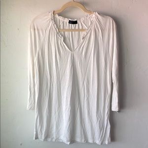 Plain White “Tee” (3/4 Sleeve)